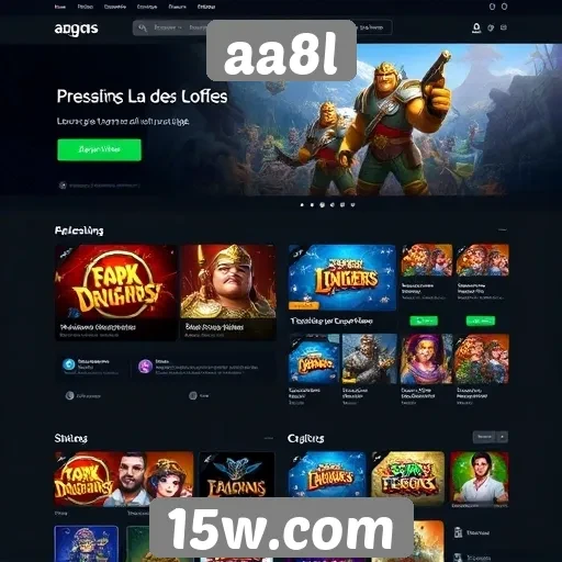 Evolução do design de interface do site de jogos aa8l